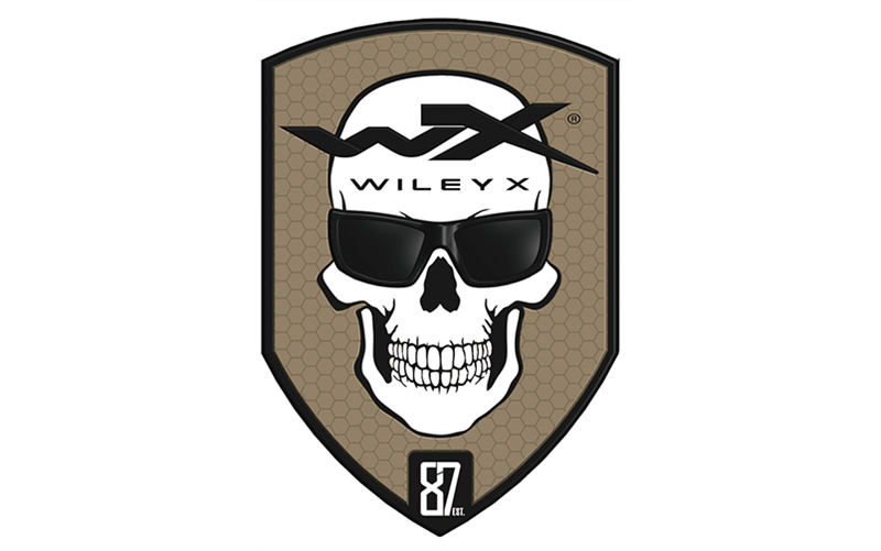 Patch wx skull - 55 x 80 mm - tan
